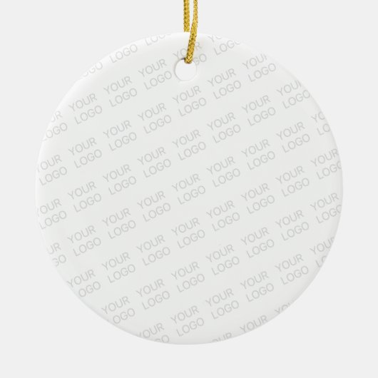 Uw Logo wordt automatisch lichter & herhalend Keramisch Ornament (Voorkant)