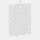 Uw Logo wordt automatisch lichter & herhalend Metalen Ornament (Voorkant Rechts)