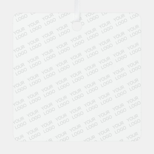 Uw Logo wordt automatisch lichter & herhalend Metalen Ornament (Voorkant)