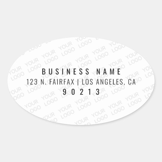 Uw Logo wordt automatisch lichter & herhalend Ovale Sticker (Voorkant)