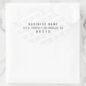 Uw Logo wordt automatisch lichter & herhalend Ovale Sticker (Tas)