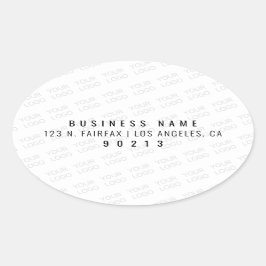 Uw Logo wordt automatisch lichter & herhalend Ovale Sticker