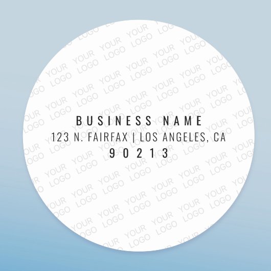 Uw Logo wordt automatisch lichter & herhalend Ronde Sticker