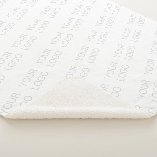 Uw Logo wordt automatisch lichter & herhalend Sherpa Deken (3/4)