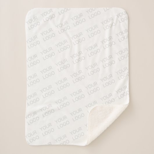 Uw Logo wordt automatisch lichter & herhalend Sherpa Deken (Voorkant)