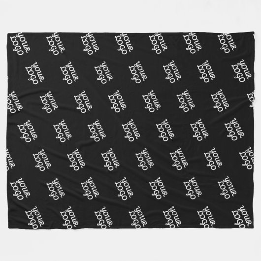 Uw Logo wordt herhaald (automatisch) Fleece Deken (Voorkant (Horizontaal))