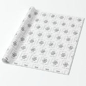 Uw Logo | Zakelijk Modern Bedrijf Cadeaupapier (Uitgerold)