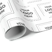 Uw Logo | Zakelijk Modern Bedrijf Cadeaupapier (Rol Hoek)