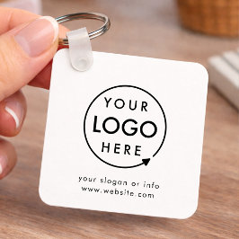 Uw Logo | Zakelijk Modern Minimalistisch Sleutelhanger