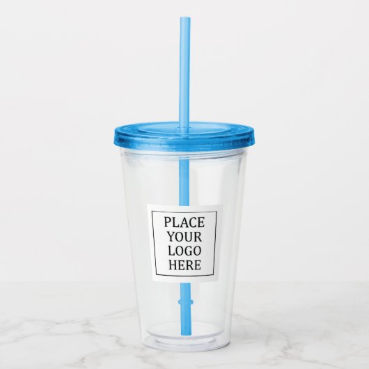 Uw Logo Zakelijk Professioneel Kantoor Acryl Drinkbeker (Voorkant)
