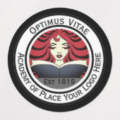 Uw Logo Zakelijk Ronde Kleur Labels (Design 1)