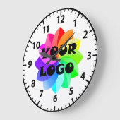 Uw Logo zakelijke Kantoor acrylwand Grote Klok (Hoek)