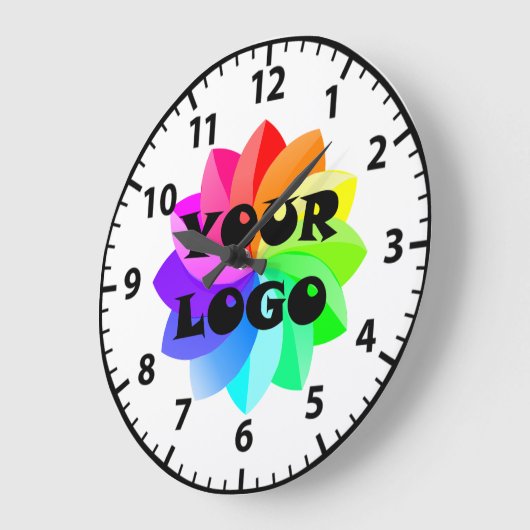 Uw Logo zakelijke Kantoor acrylwand Grote Klok (Hoek)