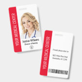 Uw Logo Zorgbedrijf Foto Badge (Voor- en achterkant)