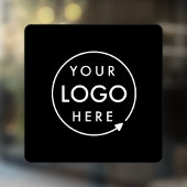 Uw logo | Zwart bedrijfslogo vierkant Raamsticker