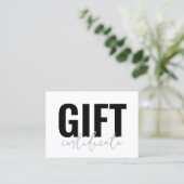 Uw Logo Zwart Wit Zakelijk Cadeaubon Visitekaartje (Staand voorkant)