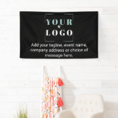 Uw Logo zwart-witbedrijf Spandoek (Insitu)