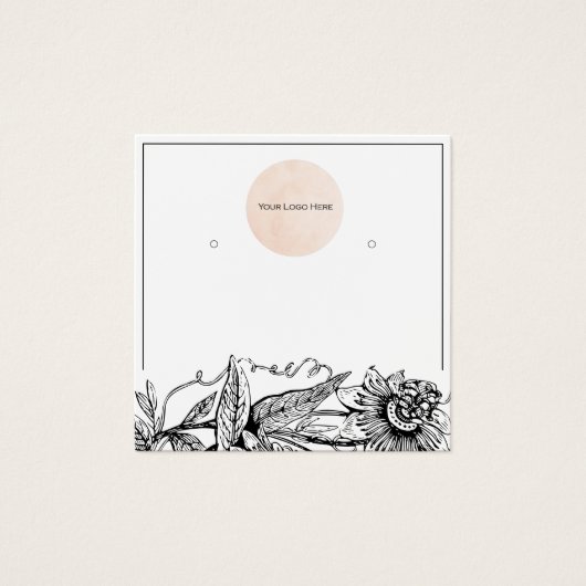 Uw Logo zwart-witbeeldscherm Kaart (Voorkant)