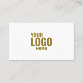 Uw Logo zwart-witte Folie Moderne onderneming Visitekaartje (Voorkant)