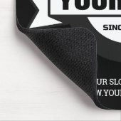 Uw logo zwarte achtergrondmuispad muismat (Hoek)