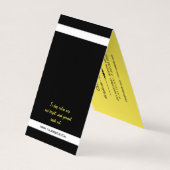 Uw Logo zwarte en gele Kinder kleren Label hangen  Visitekaartje (Achterkant)