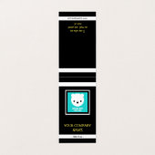 Uw Logo zwarte en gele Kinder kleren Label hangen  Visitekaartje (Buitenkant ongevouwen)