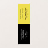 Uw Logo zwarte en gele Kinder kleren Label hangen  Visitekaartje (Binnenkant ongevouwen)