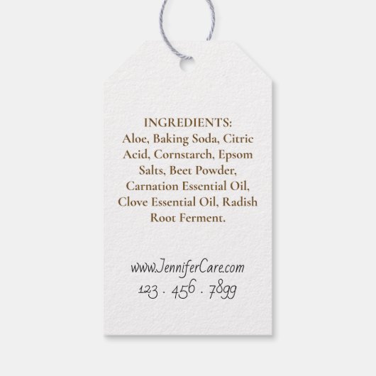 Uw LogoHere Prijs Label Productlabel Cadeaulabel (Achterkant)