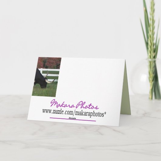 Uw Longhorn dag-past aan Kaart (Achterkant)