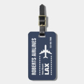 UW LUCHTVAARTMAATSCHAPPIJ (aanpasbaar) Bagagelabel (Voorkant verticaal)