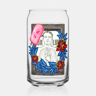 Uw Lungs Medical Illustratie, Berry Popsicle Blikvorm Glas