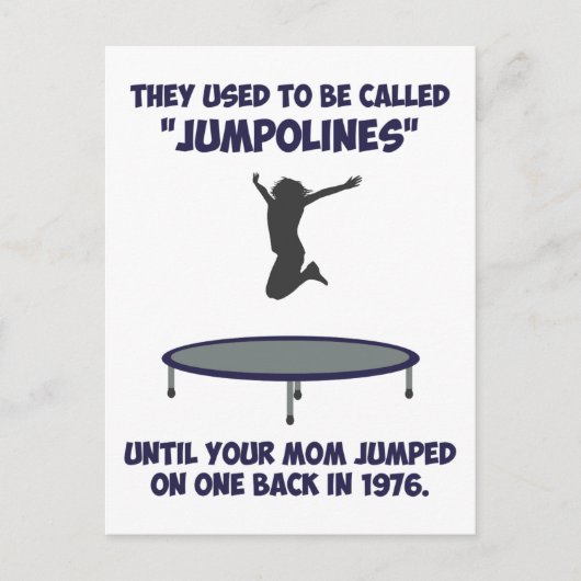 Uw Mamma vond de Trampoline uit Briefkaart (Voorkant)