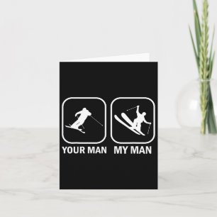 Uw Man Mijn Man Grappig Biatleet Skiën Schieten SP Kaart
