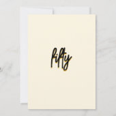 Uw Mannen Mannelijk Volwassenen Diner Elegant 50e Kaart (Achterkant)