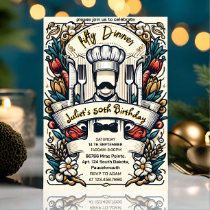 Uw Mannen Mannelijk Volwassenen Diner Elegant 50e  Kaart