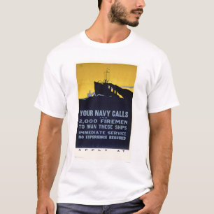 Uw marineoproep - Firemen is nodig (US02298) T-shirt