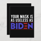 Uw masker is net zo nuttig als verbaas save the date (Voorkant / Achterkant)