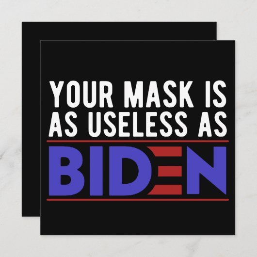 Uw masker is net zo nuttig als verbaas save the date (Voorkant / Achterkant)