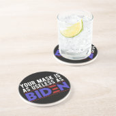 Uw masker is net zo nuttig als verbaas zandsteen onderzetter (Zijkant)