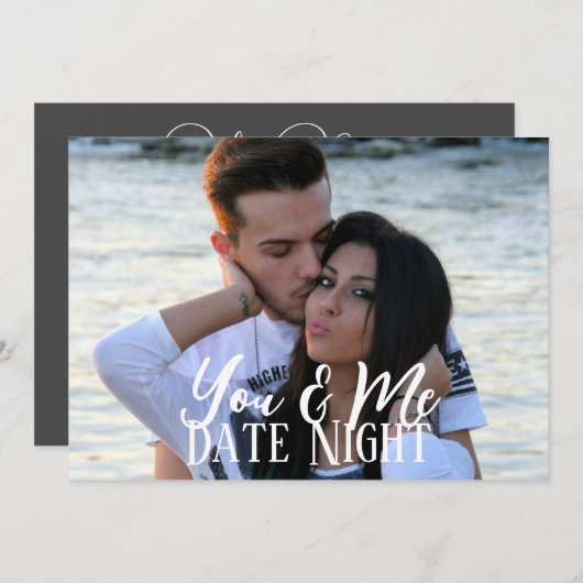 UW & ME Datum Nacht met foto Kaart (Voorkant / Achterkant)