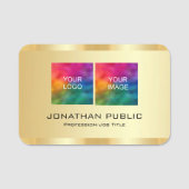 Uw medewerkers Foto & Business Logo Hier Sjabloon Naamplaatje (Voorkant)