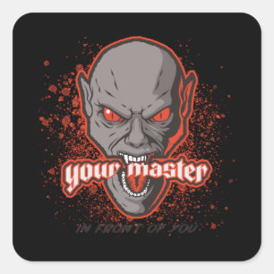 Uw meester voor u vierkante sticker