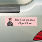 Uw mening bumpersticker (Op auto)