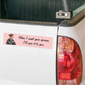 Uw mening bumpersticker (Op Truck)