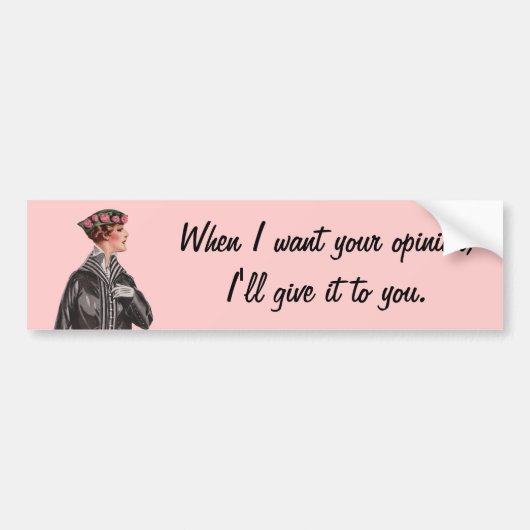 Uw mening bumpersticker (Voorkant)