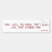 Uw mening, Man - een MisterP Sticker (Voorkant)