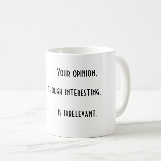 Uw mening... Mok (Voorkant rechts)