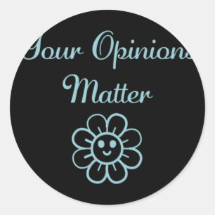 Uw mening - Sticker voor positieve bevestiging