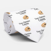 Uw mening telt voor niets grappigs slogan stropdas (Opgerold)