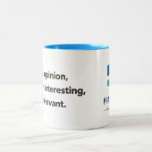 Uw mening twee-toon mok (Center)